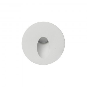 Recessed Round LED Step Light in White