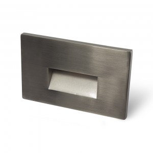 Horizontal Recessed Brushed Nickel Screwless Trim