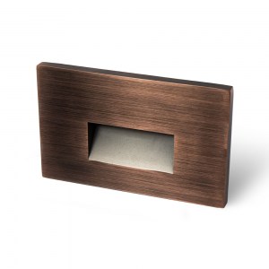 Horizontal Recessed Brushed Copper Screwless Trim