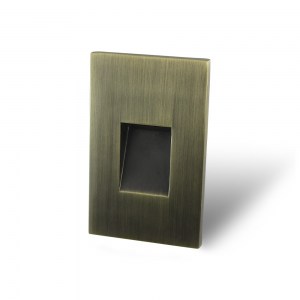 Vertical Recessed Brushed Bronze Screwless Trim