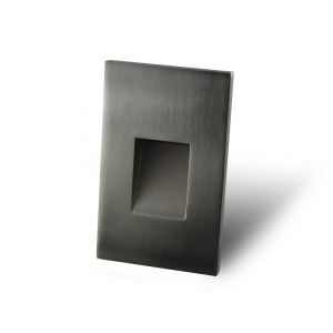 Vertical Recessed Brushed Nickel Screwless Trim